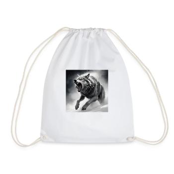 loup animal vecteur nature illustration design sauvage - Sac de sport léger - blanc - Devant