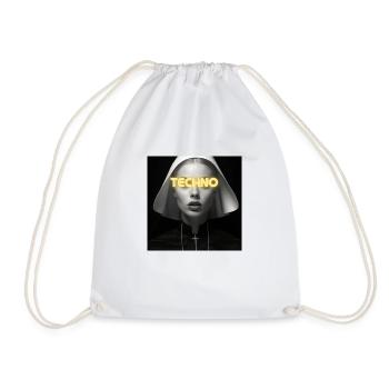 Sweet Techno Nun - Rave Design - Turnbeutel - Weiß - Vorne