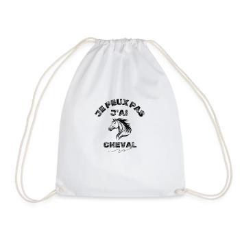 Je Peux Pas J'ai Cheval - Sac de sport léger - blanc - Devant