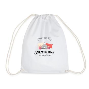 J’peux pas j’ai soirée pyjama avec mon grille pain - Sac de sport léger - blanc - Devant