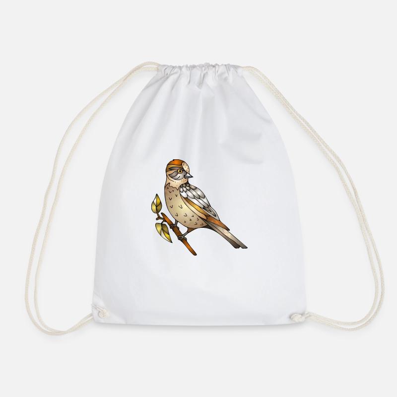 Bunter Vogel - Turnbeutel - Weiß