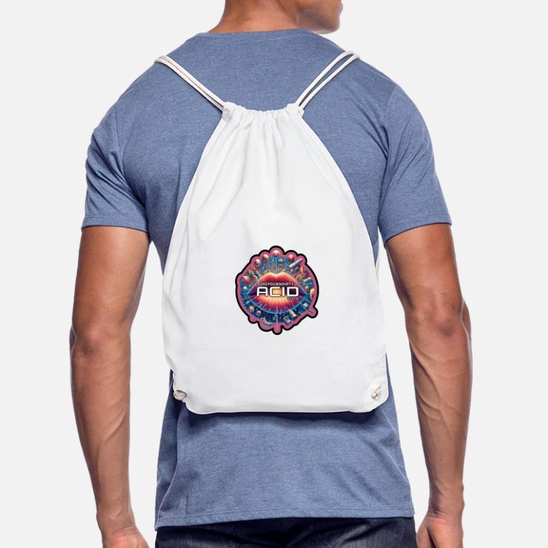 Microdot Tribe New Version with Solid Edging Drawstring Bag