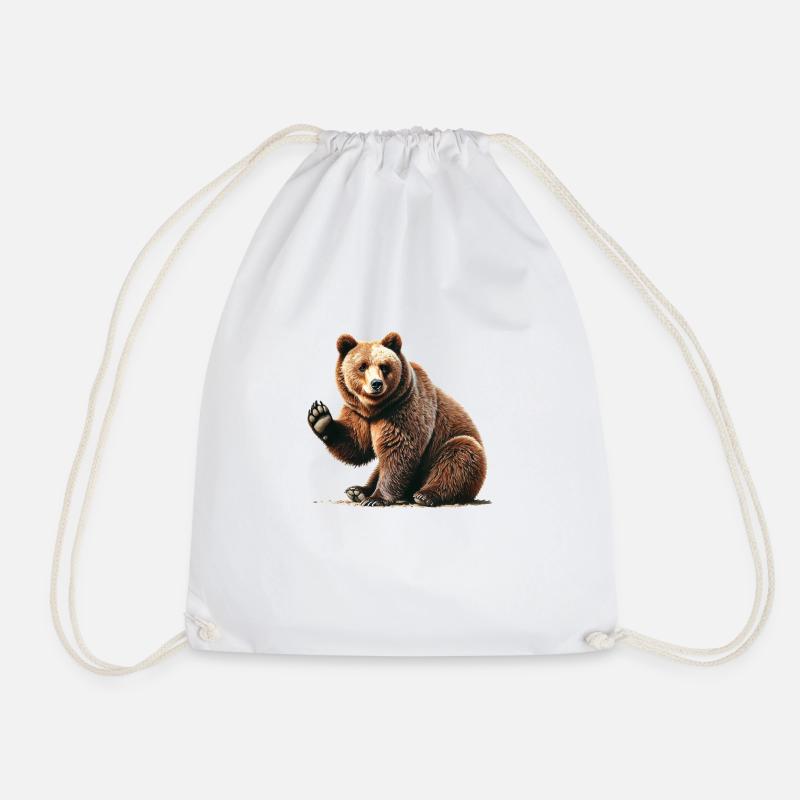 Ours agitateur - Sac de sport léger - blanc