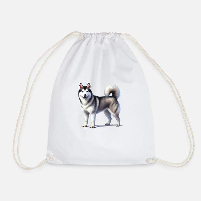 Husky - Drawstring Bag - white