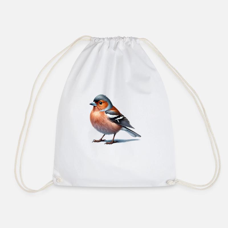 Chaffinch - Drawstring Bag - white