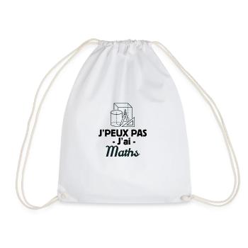 Je peux pas j'ai maths cadeau geek - Sac de sport léger - blanc - Devant