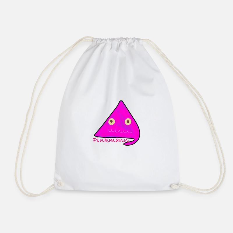Pinkmänn the funny one from Pink Welt - Drawstring Bag - white