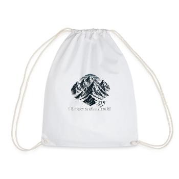 I know a shortcut! Mountains Hiking Extreme - Drawstring Bag - white - Front