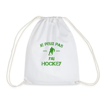 Ich kann nicht, ich kann Hockey haben - Turnbeutel - Weiß - Vorne