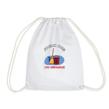 J'peux pas j'ai mènage - Sac de sport léger - blanc - Devant