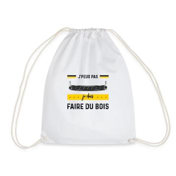 J'peux pas je dois Faire Du Bois,papa forestier - Sac de sport léger - blanc - Devant