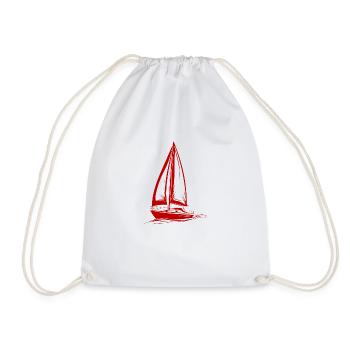Sailboat - Drawstring Bag - white - Front