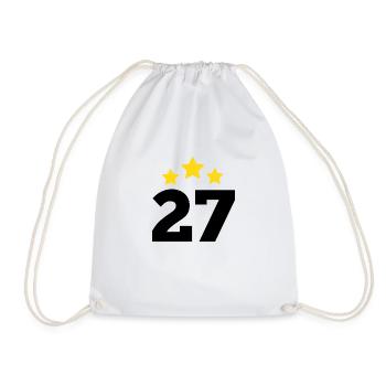 27 Year Star - 27th Anniversary Gift - Drawstring Bag - white - Front