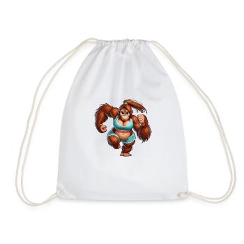 Orangutan runner - Drawstring Bag - white - Front