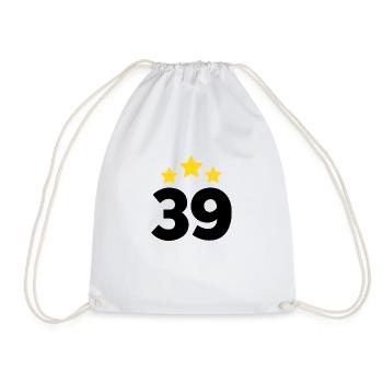 39 Years Star - 39th Anniversary Gift - Drawstring Bag - white - Front