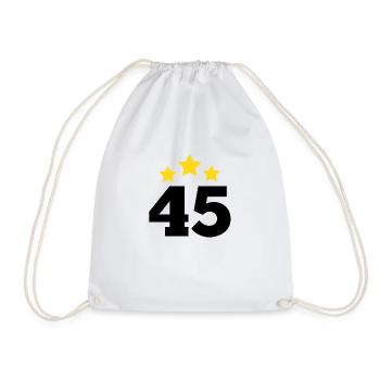 45 ans étoile - cadeau 45e anniversaire - Sac de sport léger - blanc - Devant