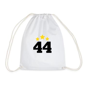 44 Jahre Stern - Geschenk zum 44. Jubiläum - Turnbeutel - Weiß - Vorne