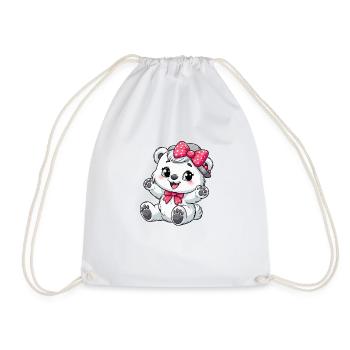 Bébé ours polaire fille - Sac de sport léger - blanc - Devant