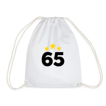 65 ans étoile - cadeau 65e anniversaire - Sac de sport léger - blanc - Devant