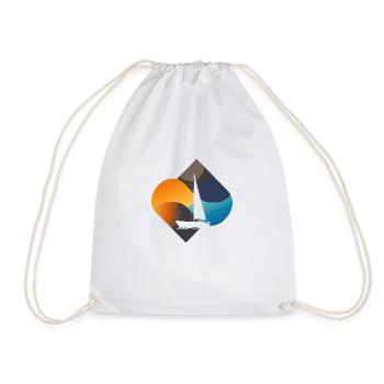 Sailor Sailing Ship Boat - Drawstring Bag - white - Front