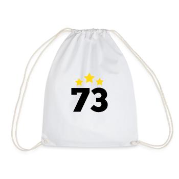 73 Jahre Stern - Geschenk zum 73. Jubiläum - Turnbeutel - Weiß - Vorne