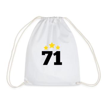 71 Years Star - 71st Anniversary Gift - Drawstring Bag - white - Front