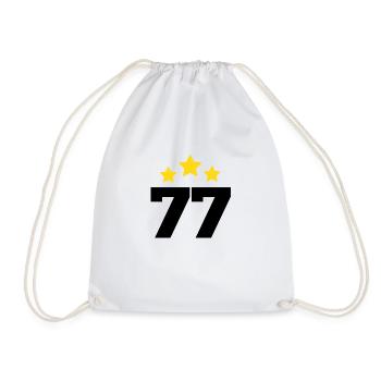 77 Years Star - 77th Anniversary Gift - Drawstring Bag - white - Front