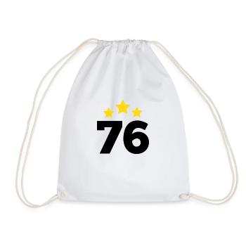 76 Years Star - 76th Anniversary Gift - Drawstring Bag - white - Front