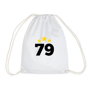 79 Jahre Stern - Geschenk zum 79. Jubiläum - Turnbeutel - Weiß - Vorne
