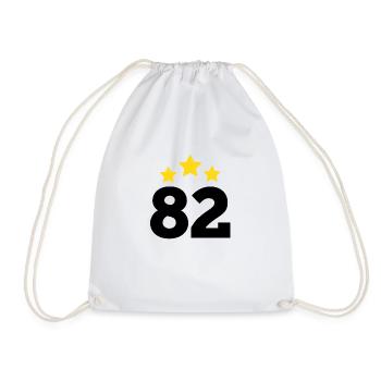 82 Years Star - 82nd Anniversary Gift - Drawstring Bag - white - Front