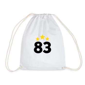 83 Years Star - 83rd Anniversary Gift - Drawstring Bag - white - Front