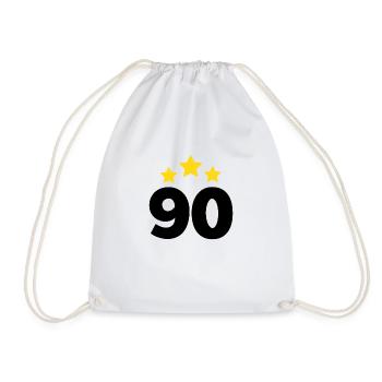 90 Years Star - 90th Anniversary Gift - Drawstring Bag - white - Front