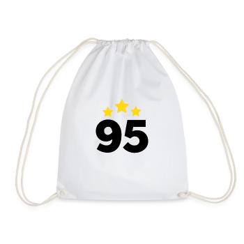 95 Years Star - 95th Anniversary Gift - Drawstring Bag - white - Front