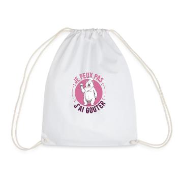 je peux pas j'ai gouter - Sac de sport léger - blanc - Devant