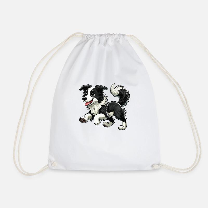 Border Collie zwr - Turnbeutel - Weiß