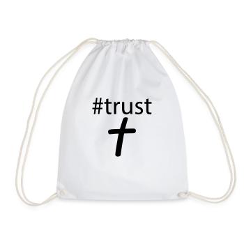 #trust in Jesus - Drawstring Bag - white - Front