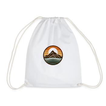 Montagnes, nature, coucher de soleil - Sac de sport léger - blanc - Devant