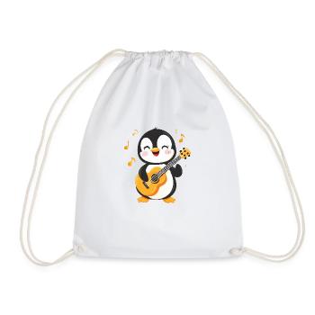 Penguin South Pole Bassist - Drawstring Bag - white - Front