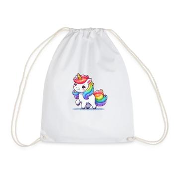 Bande dessinée Licorne - Sac de sport léger - blanc - Devant