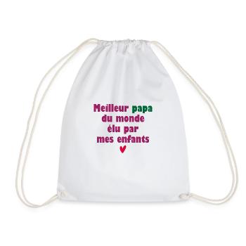 World's Best Dad, Father's Day Gift - Drawstring Bag - white - Front