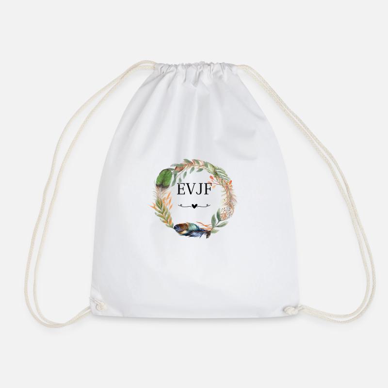 EVJF couronne fleurs boho - Sac de sport léger - blanc