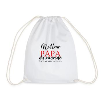 World's Best Dad, Father's Day Gift - Drawstring Bag - white - Front