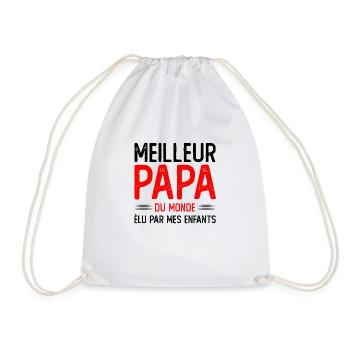 World's Best Dad, Father's Day Gift - Drawstring Bag - white - Front