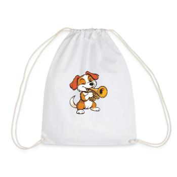 Puppy Music Club Music School Dogs - Drawstring Bag - white - Front