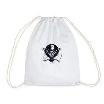 Night Owl - Drawstring Bag - white - Front