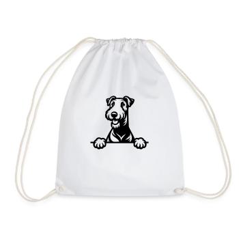 Airedale Terrier - Sac de sport léger - blanc - Devant