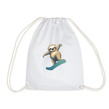 Paresseux d’hiver - Sac de sport léger - blanc - Devant