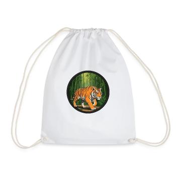 Tigre dans la jungle - Sac de sport léger - blanc - Devant