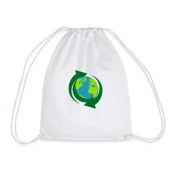 Recycling - Turnbeutel - Weiß - Vorne