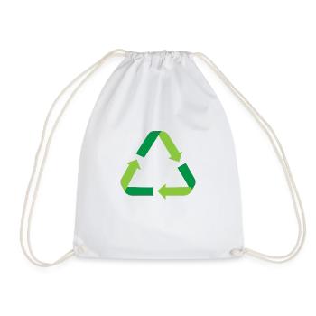 Recycling - Drawstring Bag - white - Front
